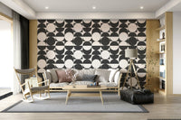 Striking Lunar Echoes 2 wall mural, bold circular pattern, impactful room upgrade.