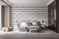 Modern lunar phases wallpaper with moon stages