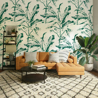 Nature-inspired stamp style wallpaper

