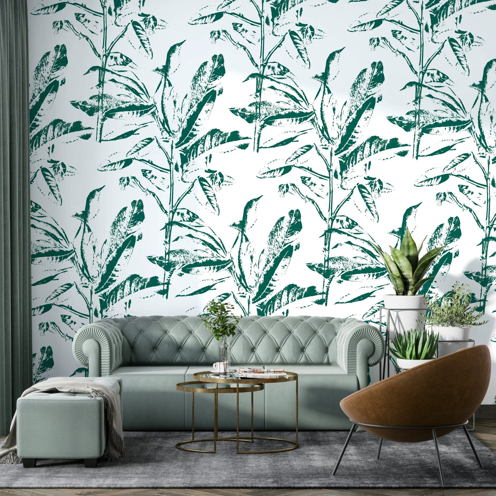 Soft botanical shapes in natural tones

