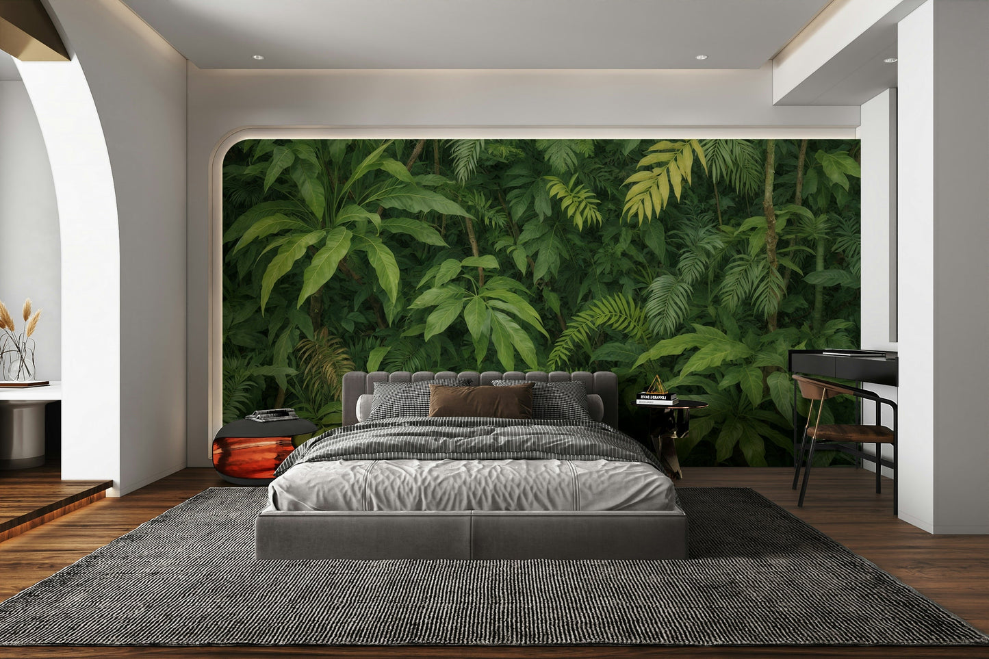 The colors are soft, muted tones of green and blue.

