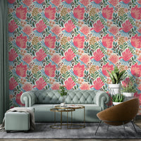 Bloom-filled wallpaper perfect for bold decor, GD928