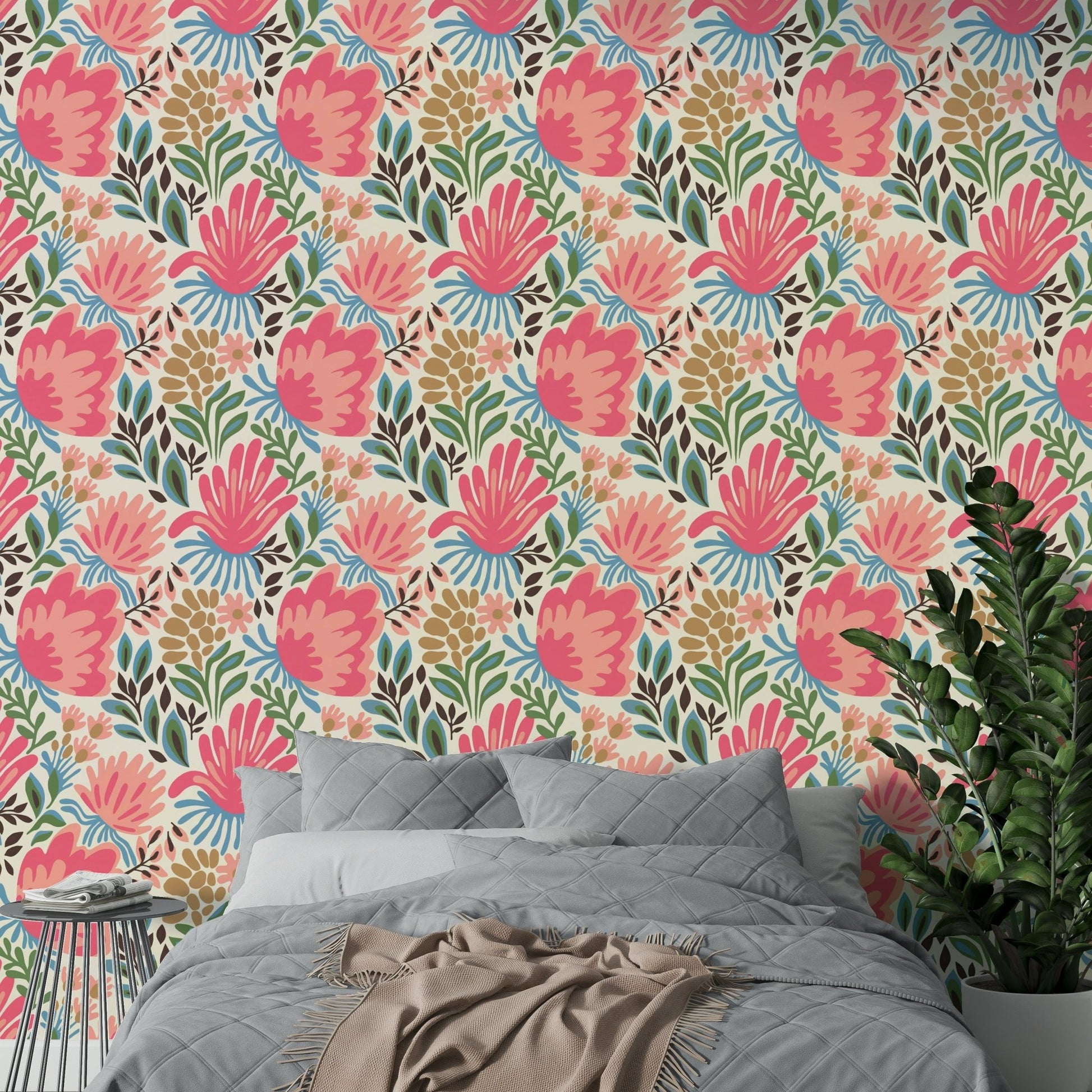 Jungle-style floral escape in vivid colors, GD928