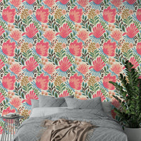 Jungle-style floral escape in vivid colors, GD928