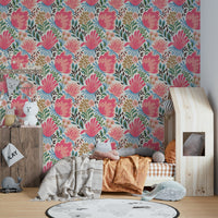 Dramatic floral wallpaper for feature walls, GD928