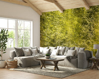 Lush Green Abstract Nature Art - Textured Blurred Landscape Print Wall Mural