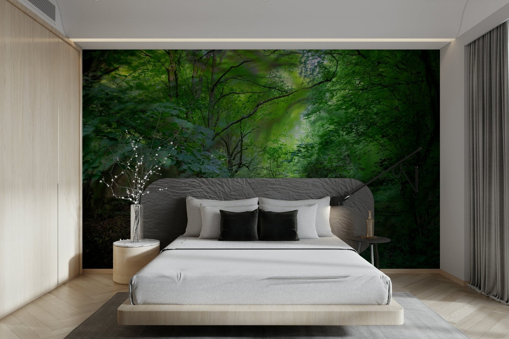 The colors are vibrant greens and browns.

