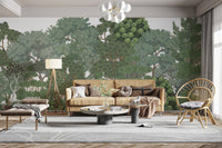 Greenery filled lush forest wallpaper mural
 D209