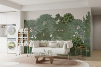 Dense green forest wallpaper for walls
 D209