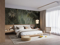 Lush Green Jungle Symphony Wallpaper Mural - Giffywalls