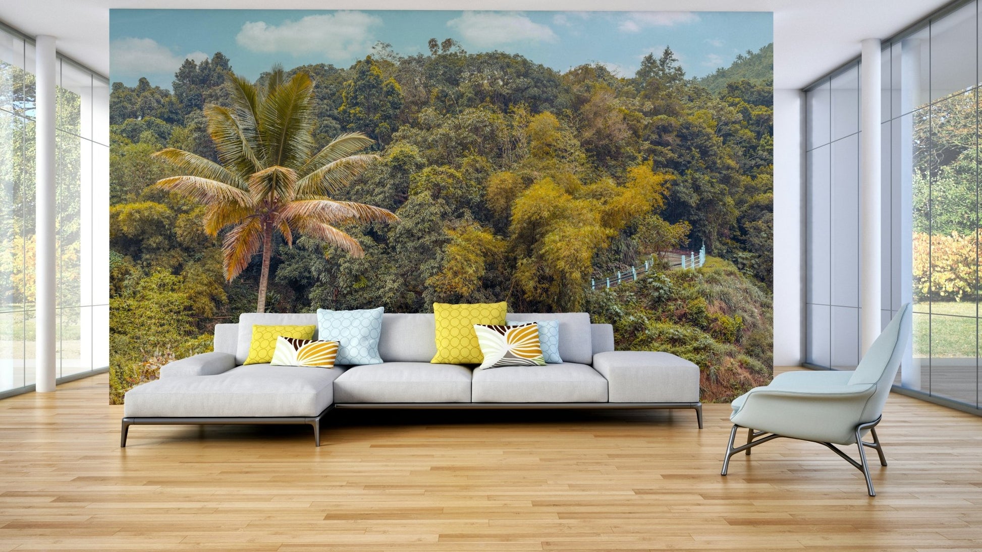 The scene suggests a dense and thriving natural environment.

