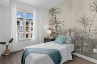 Artistic wild jungle wallpaper mural art
