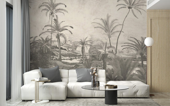 Wild jungle trees wallpaper mural design A440
