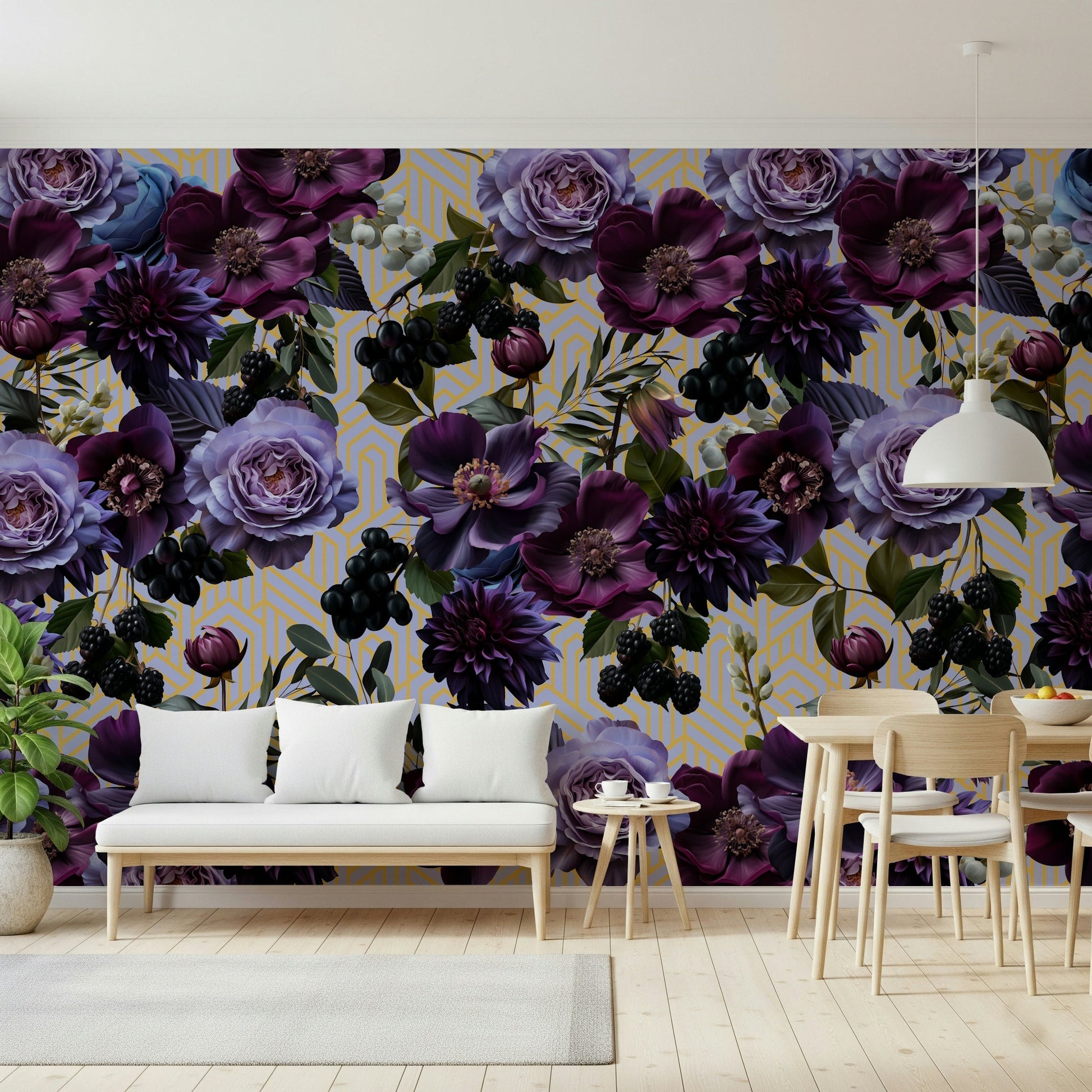 A classic Art Deco wallpaper for walls.