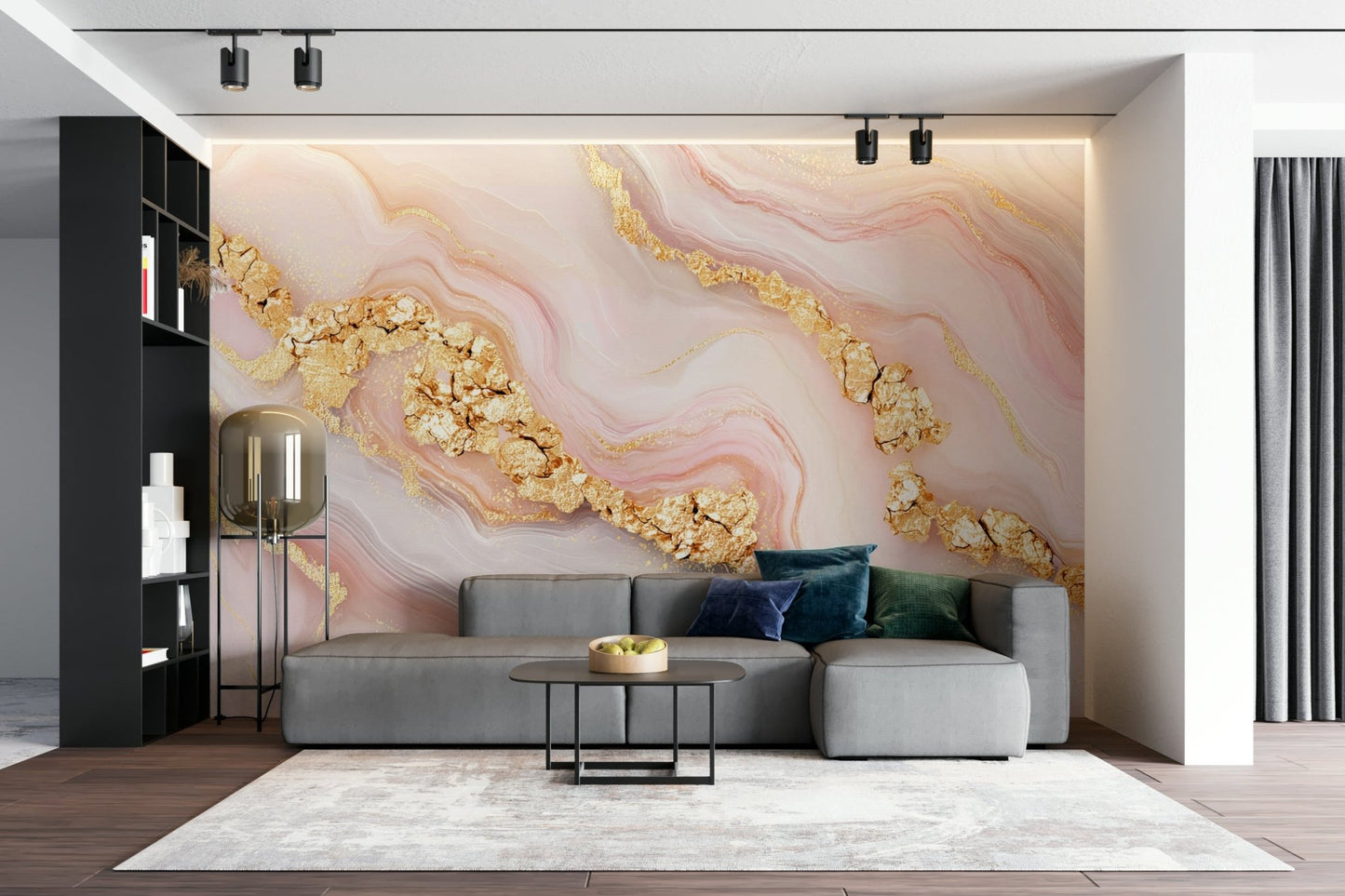 Luxe Girly Glamour Marbling Wall Mural