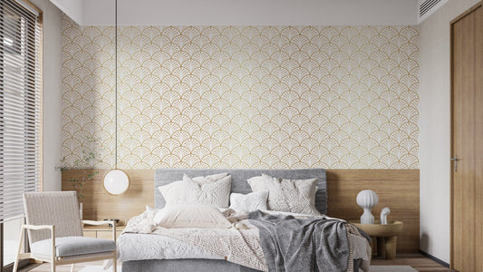 Classic art deco wallpaper with arches
