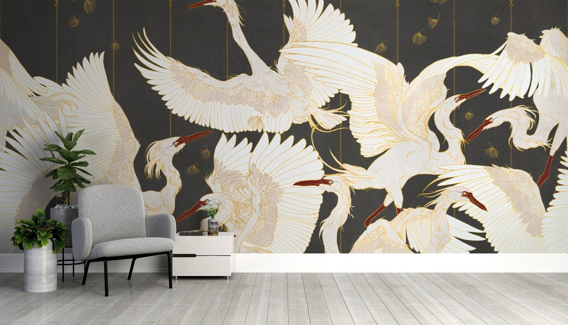 "Layered torn paper design in soft tones"
