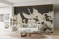 "Artistic abstract wallpaper with paper layers"
