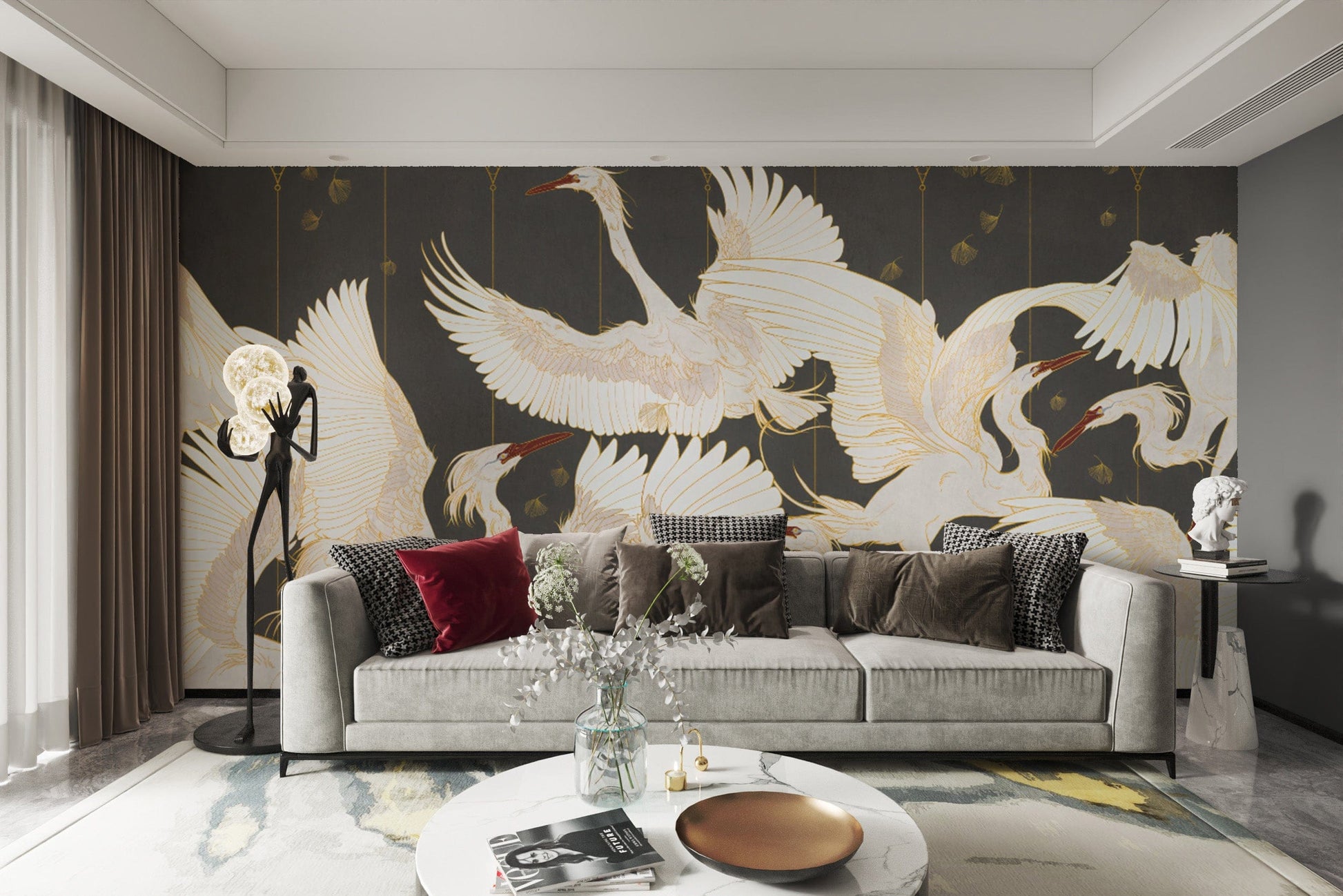 "Textured torn paper wallpaper in earth tones"
