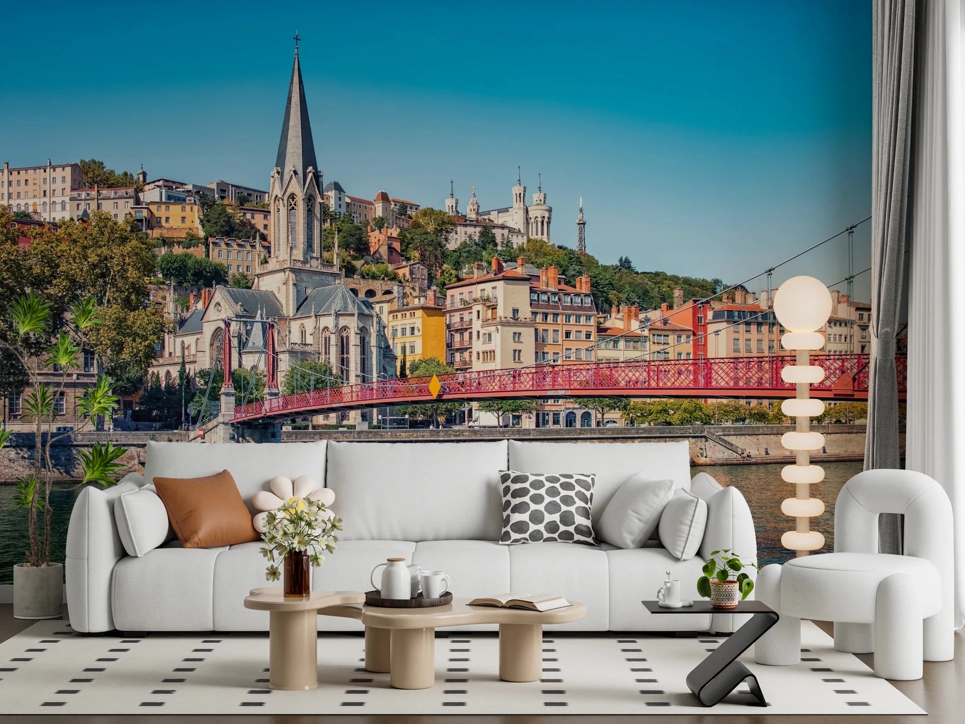 Scenic view of the Passerelle Saint-Georges bridge.