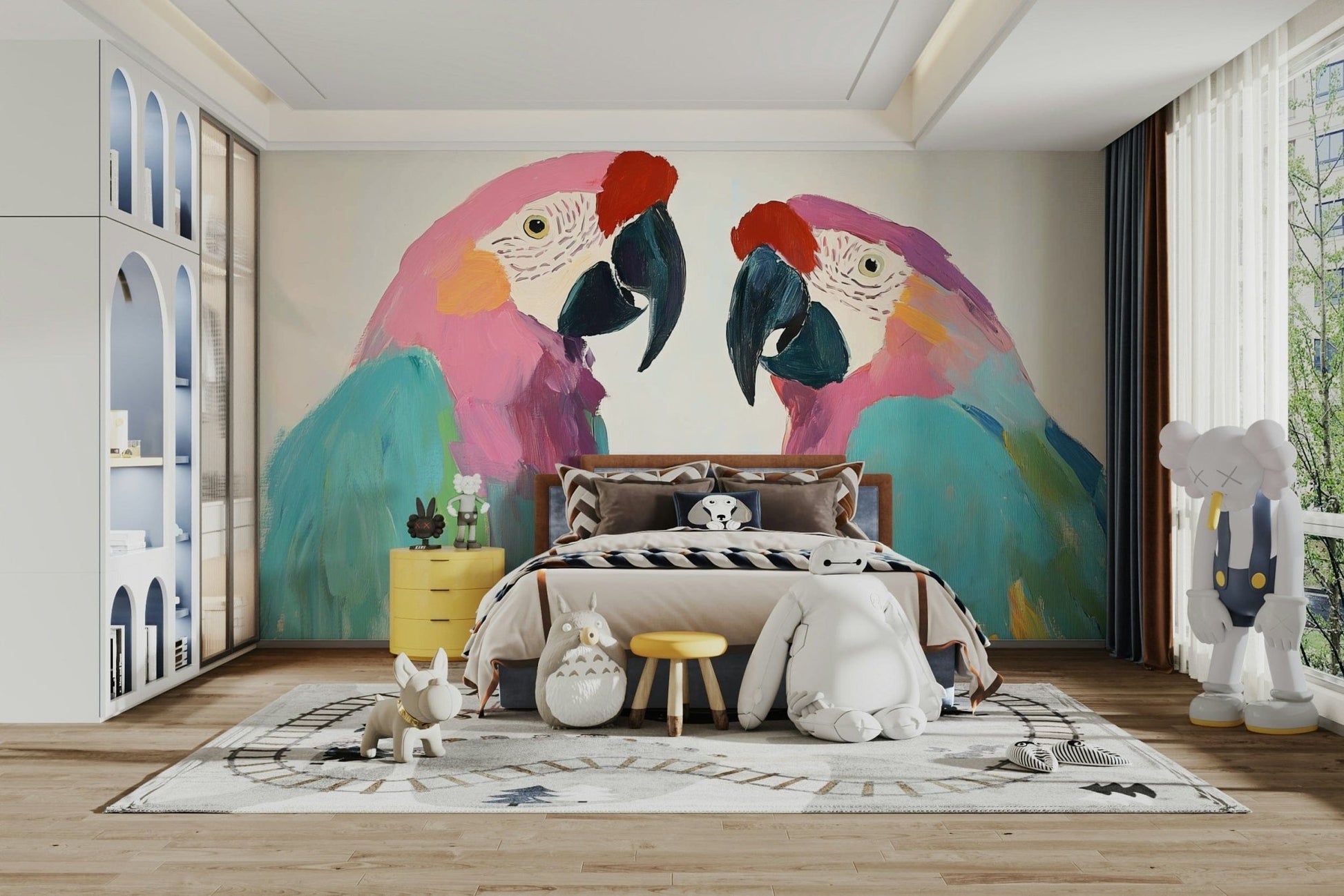 Colorful macaw parrot artwork

