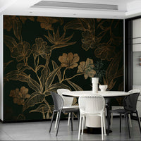 Predominantly black, charcoal, deep blue, or plum colors.

