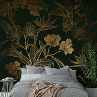 Wall covering evoking a chic and intimate atmosphere.

