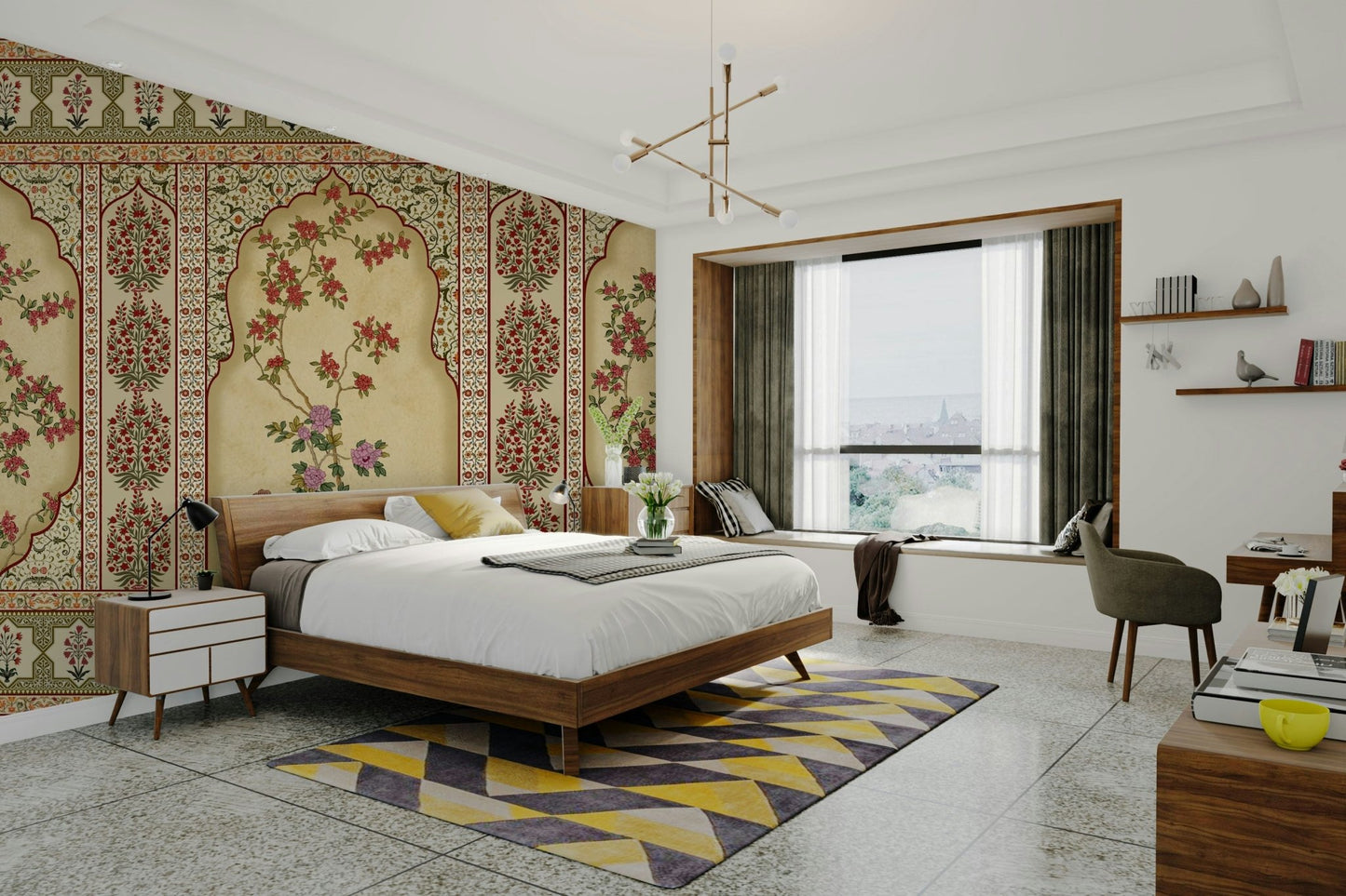 The design feels peaceful and artistic.

