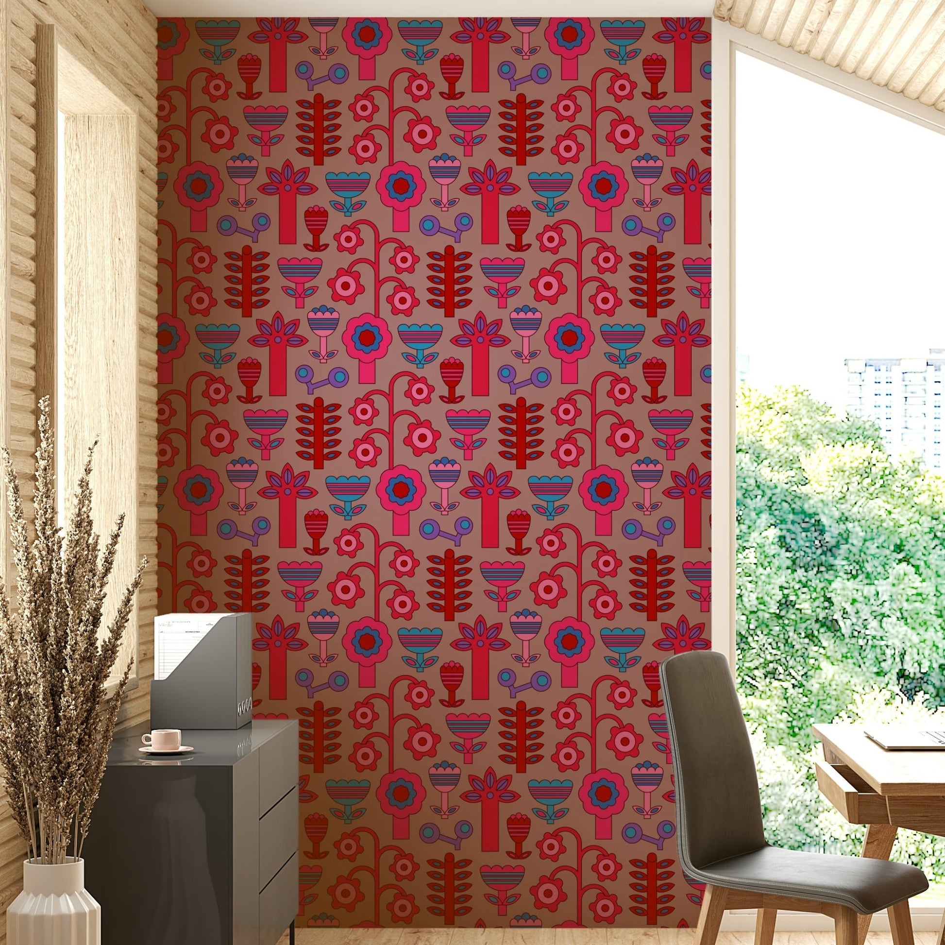 A vibrant and enchanting wallpaper pattern.

