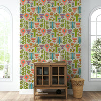 The color palette includes warm pastel tones and cream.
