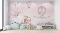 Fantasy unicorns floating balloons design

