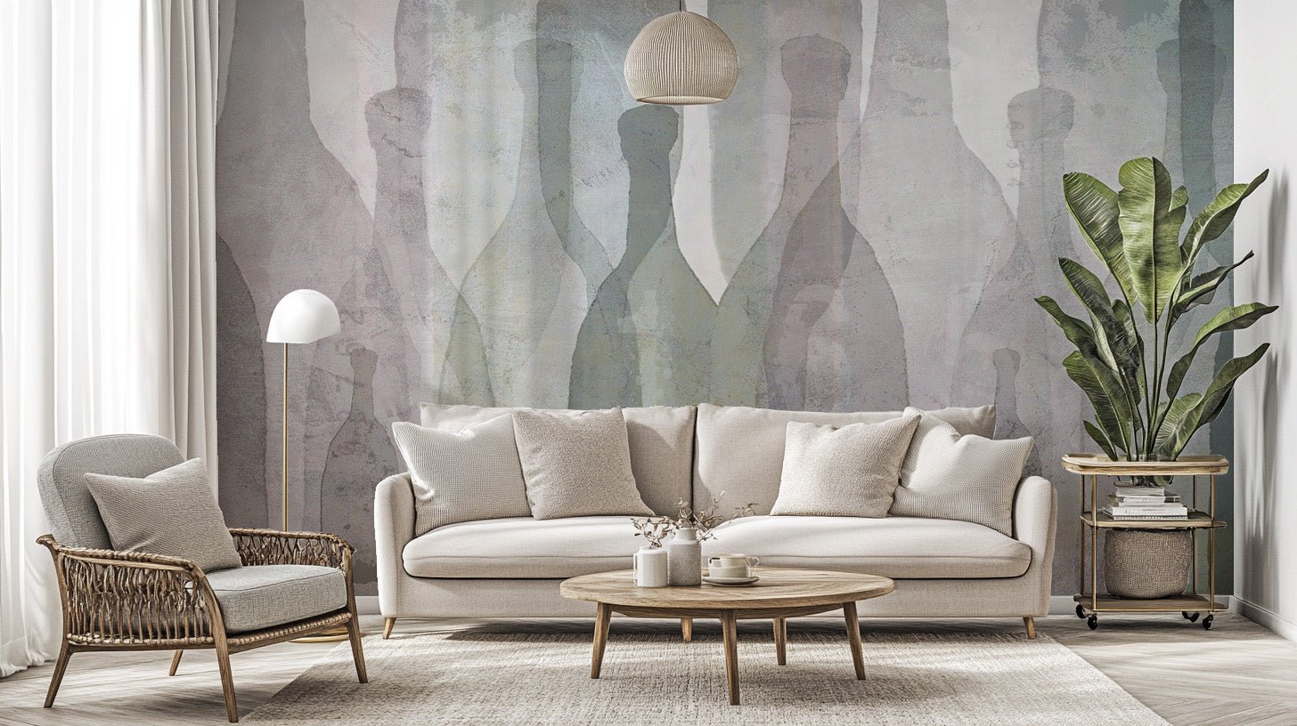 Enchanting vineyard mural for a magical wall transformation., B779