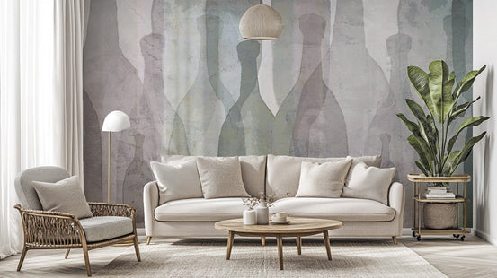 Enchanting vineyard mural for a magical wall transformation., B779