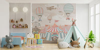Pink Circus Kids Room Wallpaper Murals - Giffywalls