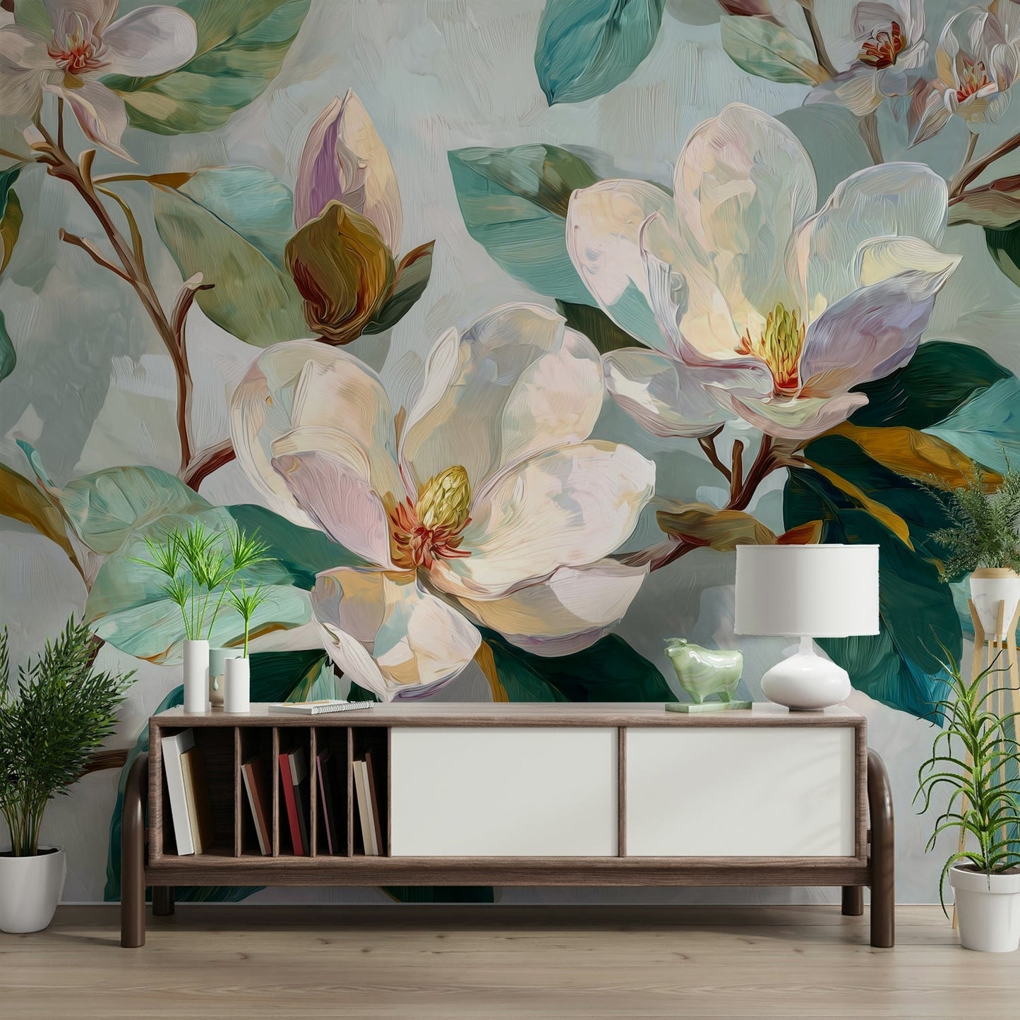 The colors are soft and harmonious.

