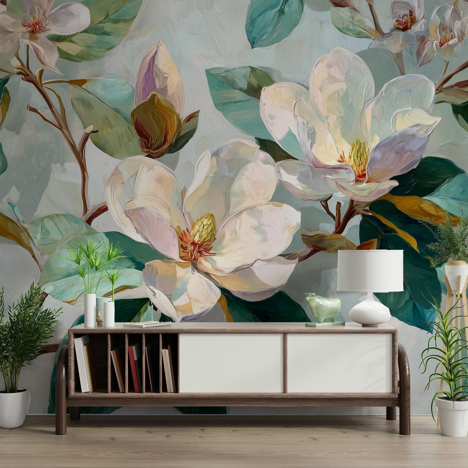 The colors are soft and harmonious.

