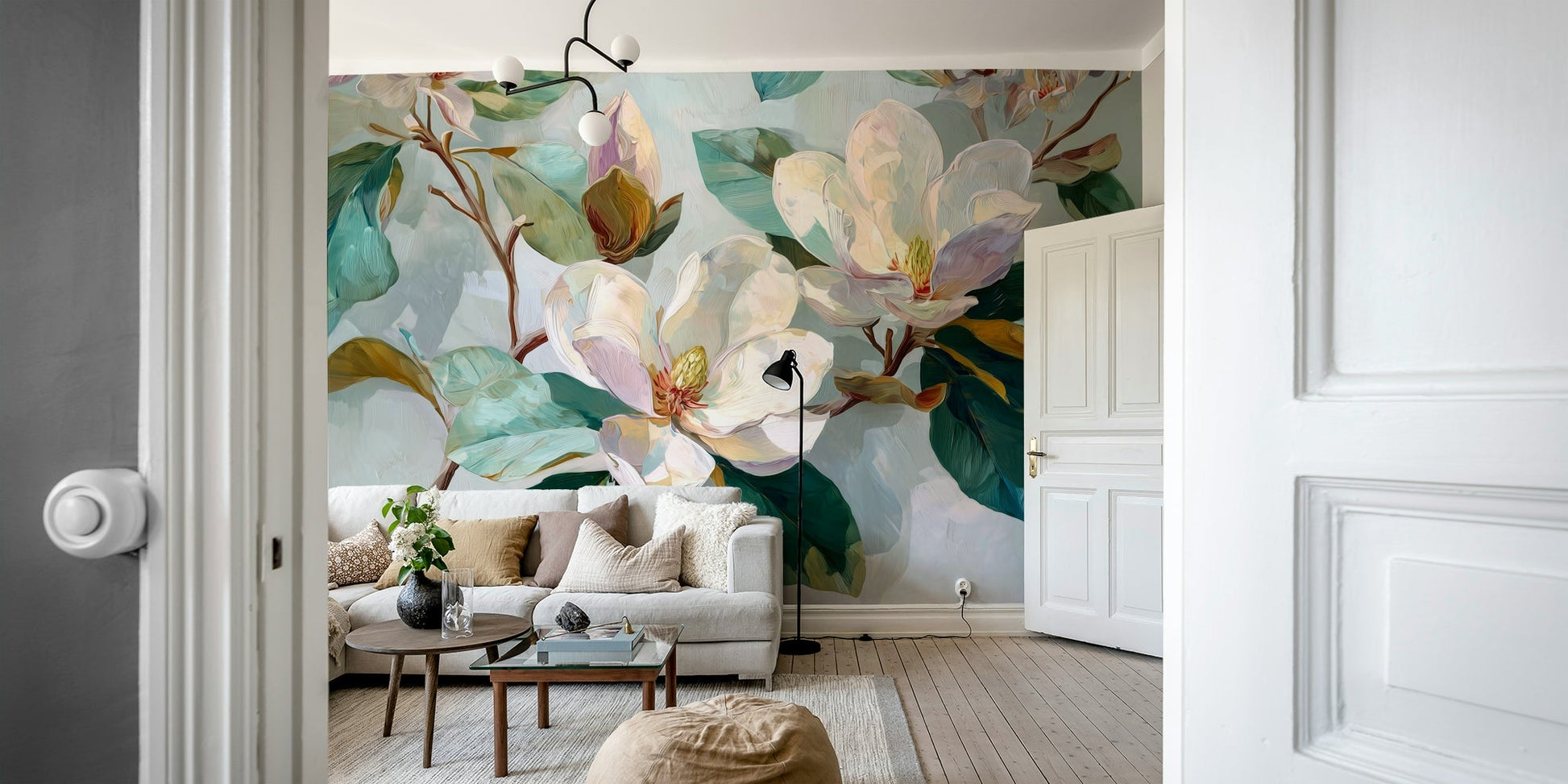 The flowers are in shades of white, pink, and red.

