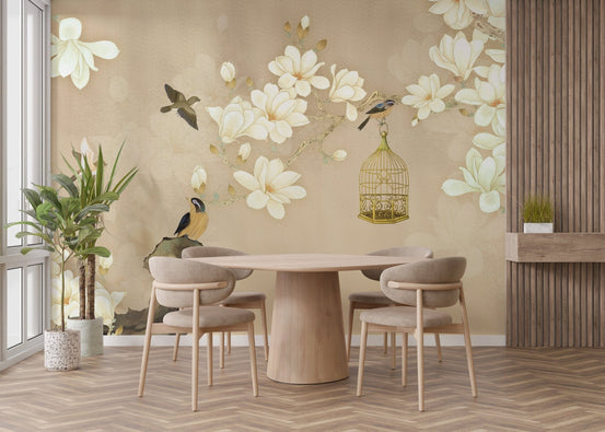 White Magnolia Flowers Wallpaper Murals B114