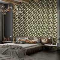 Dark green background with magnolia blooms

