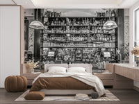 The composition is centered on the bar, creating a sense of grandeur.

