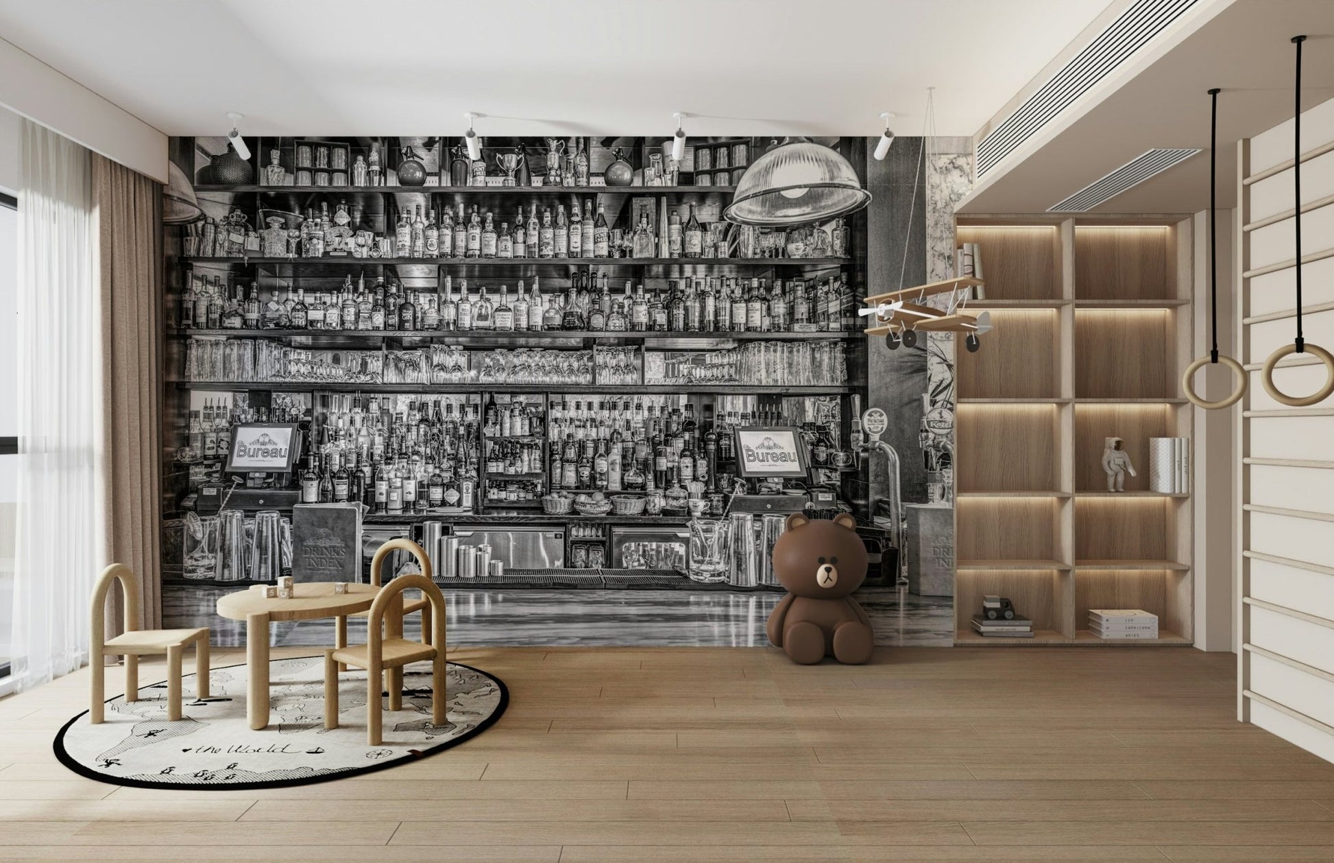 The design offers a sense of a quiet, elegant space.

