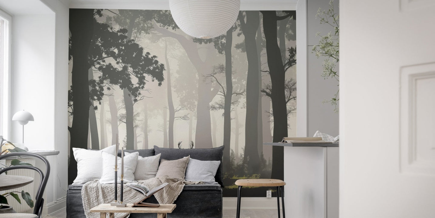 Peaceful nature forest wall décor
