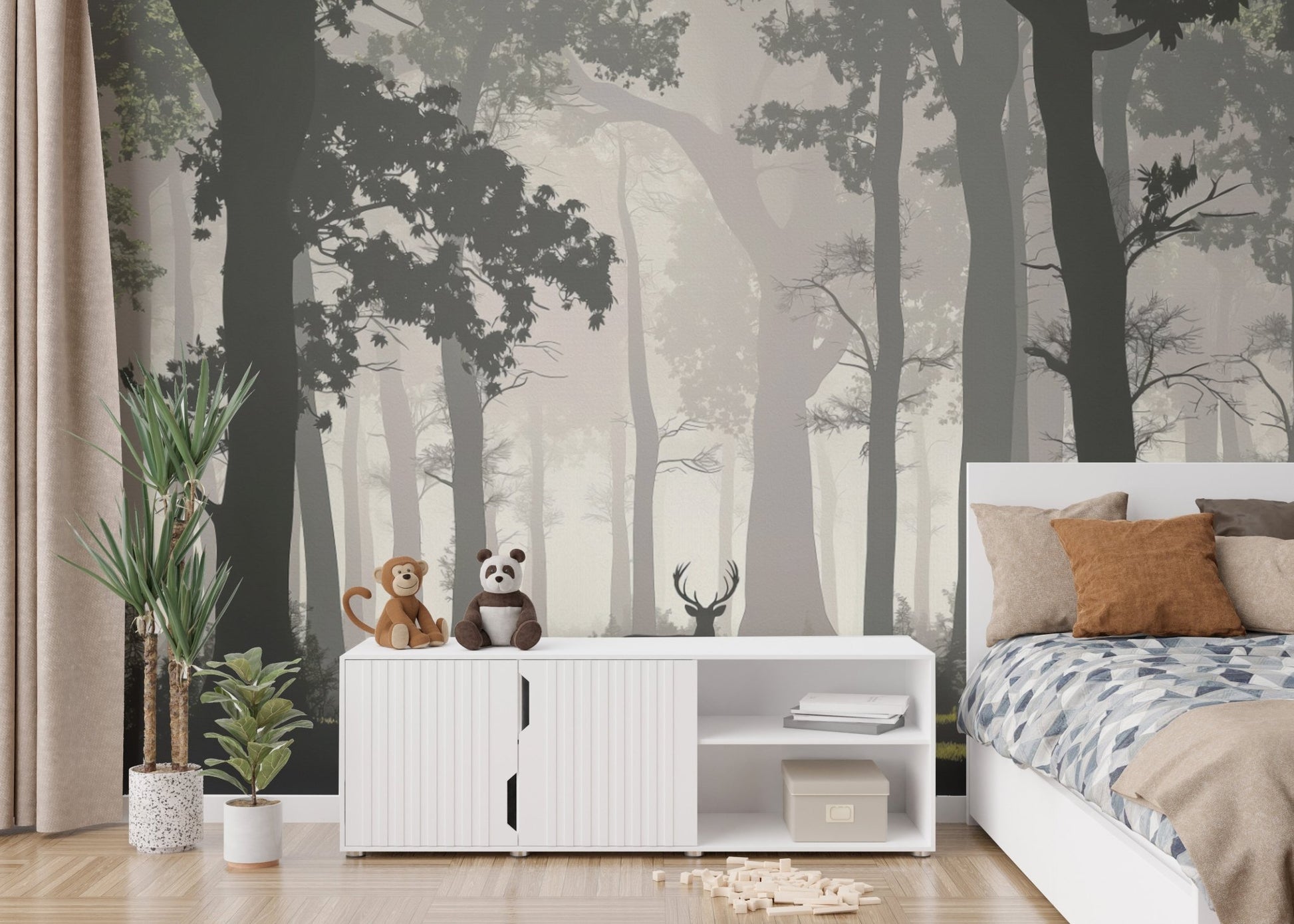 Tranquil woodland wallpaper for walls
