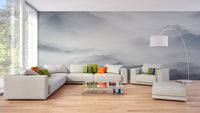 Foggy Mountains & Hills Wallpaper Mural - Giffywalls A480