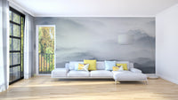 Foggy Mountains & Hills Wallpaper Mural - Giffywalls