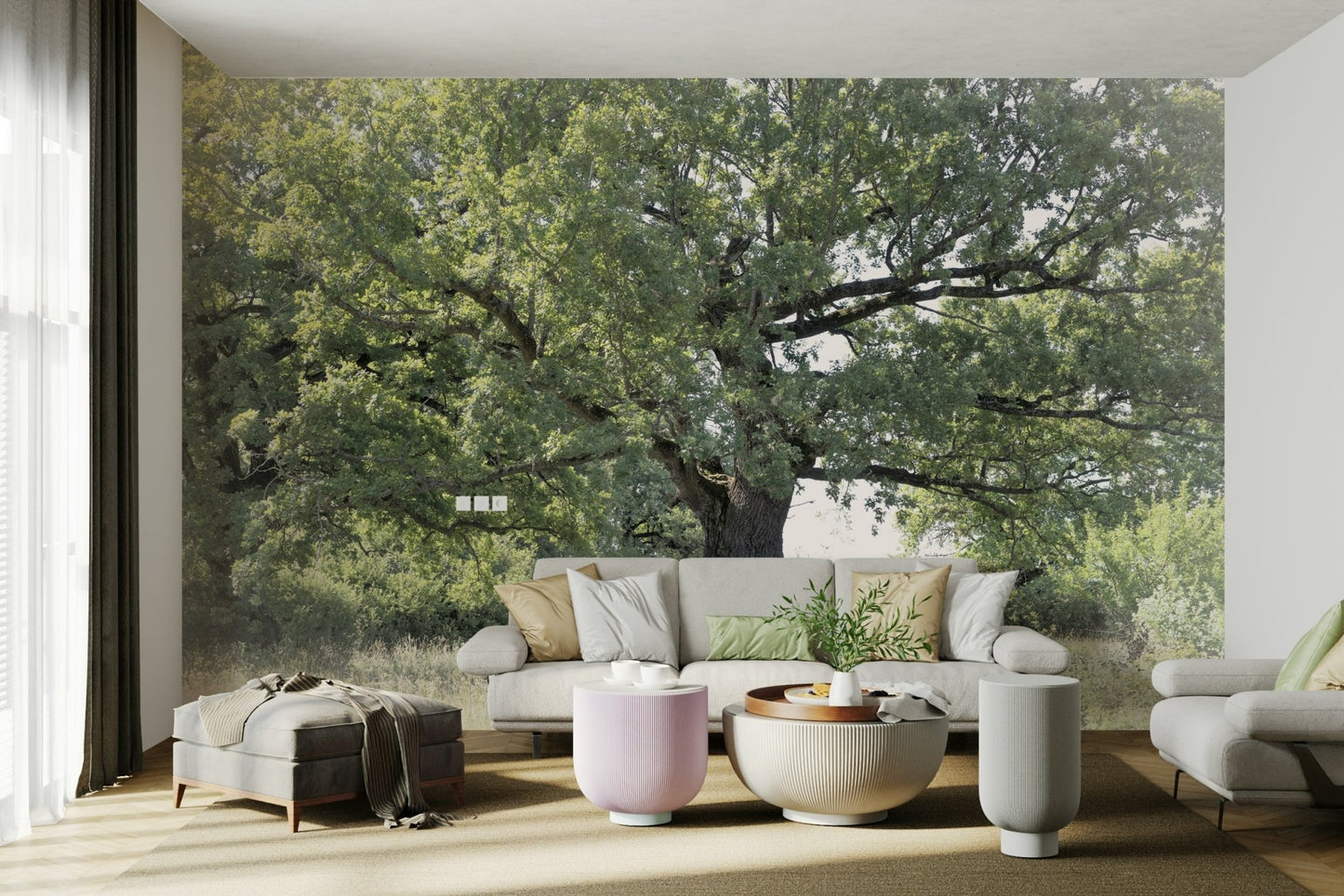 The high-resolution print captures fine details of the tree's leaves and branches.

