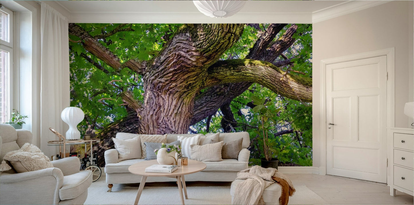 The room feels grounded and peaceful due to the natural scene., GD2746