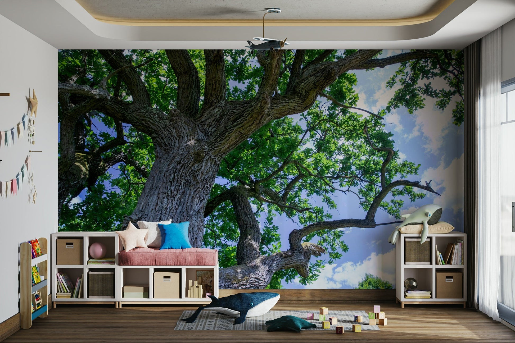 The high-resolution print captures fine details of the tree's leaves and branches.

