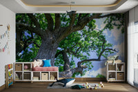 The high-resolution print captures fine details of the tree's leaves and branches.

