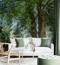 The room feels open and connected to nature.

